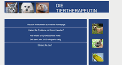 Desktop Screenshot of die-tiertherapeutin.de